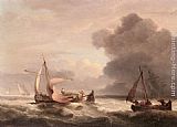 Dutch Barges In Open Seas by Thomas Luny